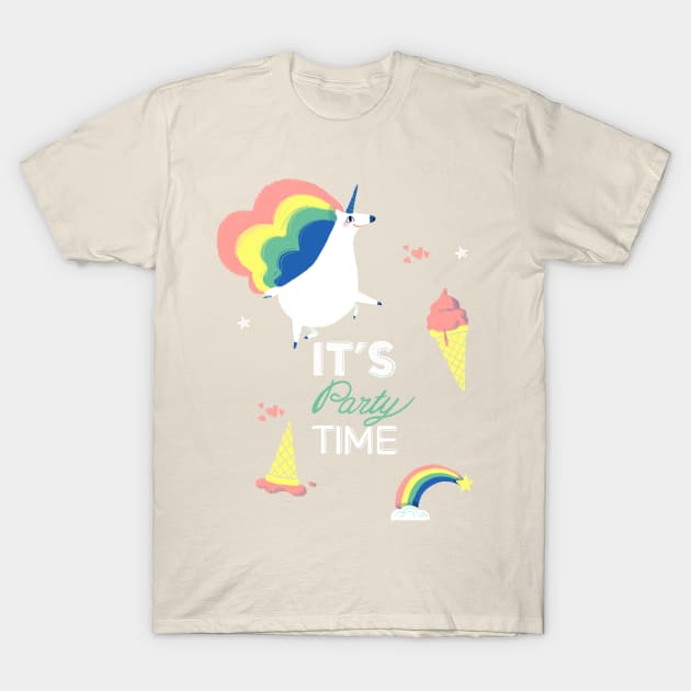 Unicorn Party T-Shirt by BabyKarot